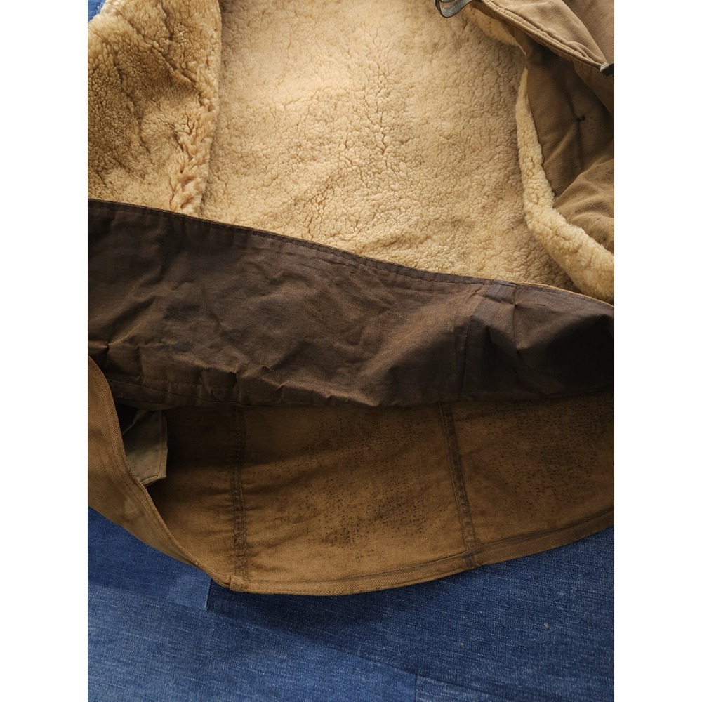 Vintage 1930s USCG Transport Mackinaw Coat Shearling Shawl Collar RARE 38 - Picture 10 of 16
